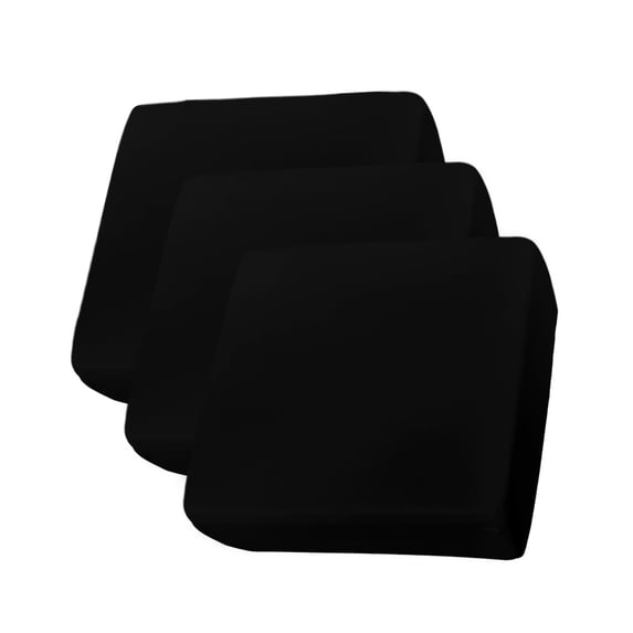 Pure Black Couch Cushion Covers Stretch, Washable Sofa Seat Covers Individual Seat Cushion Sofa Slipcovers Simple Solid Color Couch Cover Furniture Protector S-3PCS