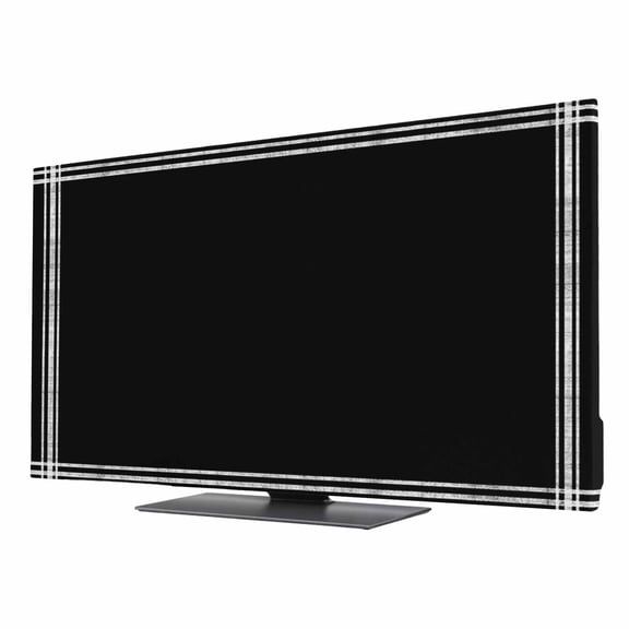 Pure Black TV Cover for 75 Inch Screen, Stretch Fabric Dustproof TV Display Protector, Simple Solid Color Elastic Slipcover Monitor Cover for Indoor Desktop Computer 65.4"x36.8"
