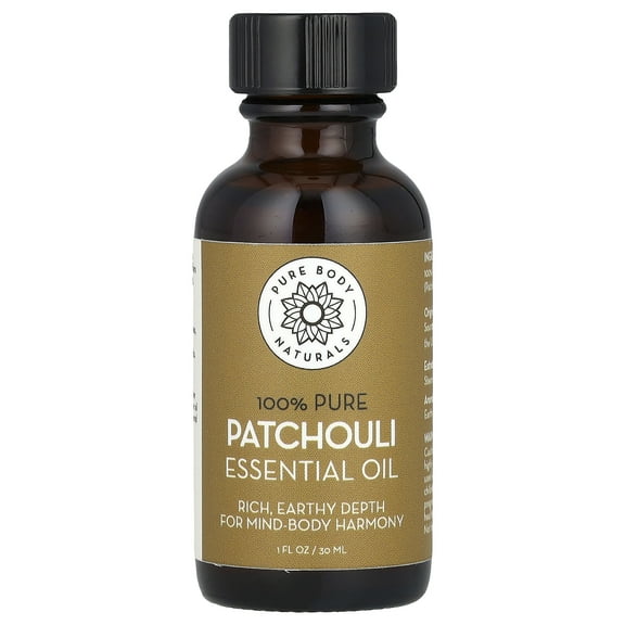 Pure Body Naturals 100% Pure Essential Oil, Patchouli, 1 fl oz (30 ml)