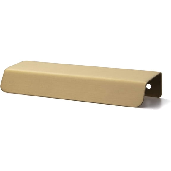 Pure Brass Made,Brushed Brass Finger Pulls,Luxury Modern Matte Cabinet Handles