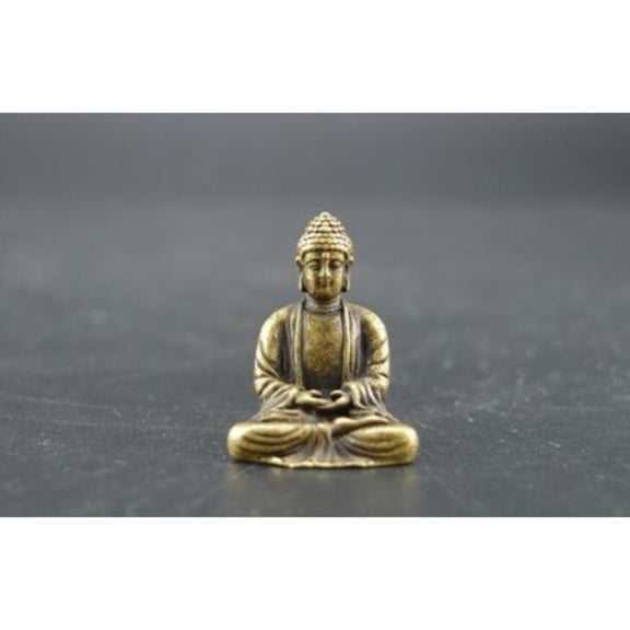 Pure Brass Sakyamuni Buddha Small Statue Chinese