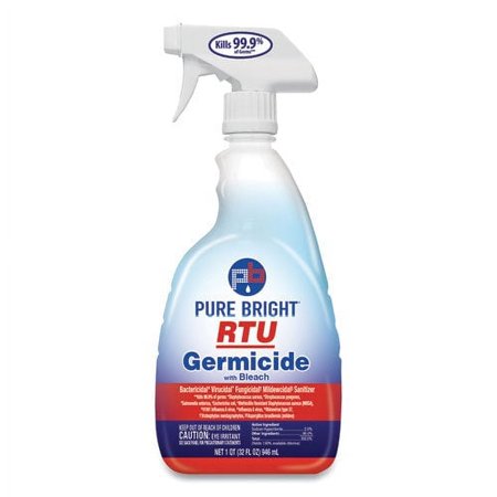 Pure Bright Rtu Germicide With Bleach, Fresh Scent, 32 Oz Spray Bottle, 9/carton | Order of 1 Carton