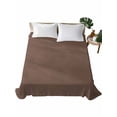 thumbnail image 1 of Pure Brown Flat Sheets Only Twin XL Size, Soft Breathable Bed Top Sheets for Mattress, Simple Solid Color Luxury Bedding Flat Sheets for Home Hotel Bedroom Bed Protection, 1 of 9
