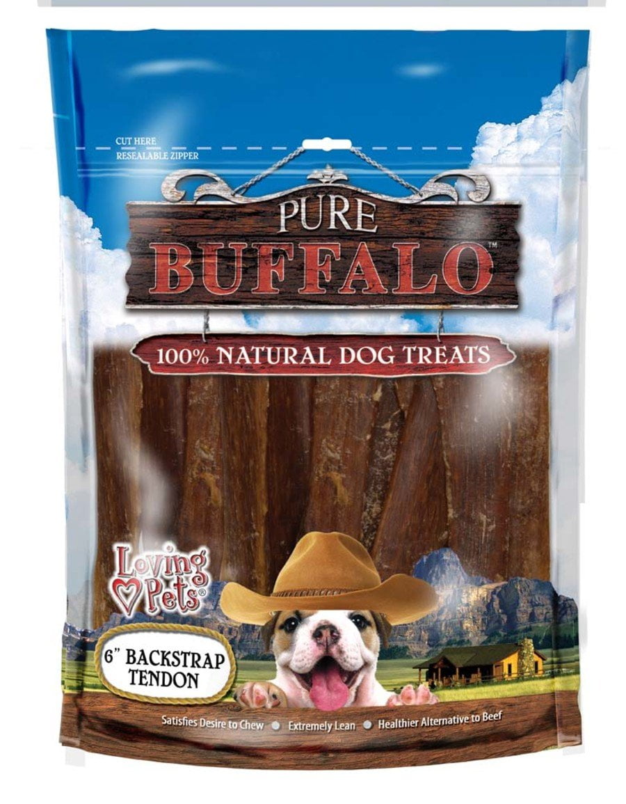 Loving Pets Pure Buffalo Dental Dog Treats, 6", 20 Ct