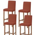 thumbnail image 1 of Pure Burnt Ochre Bar Stool Covers - Stretch Dining Chair Covers Set of 4, Modern Solid Color Minimalist Art Bar Chair Cover Removable Counter Stool Pub Chairs Slipcovers Protectors for Kitchen/Cafe, 1 of 9