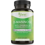 Pure By Nature D-Mannose with Cranberry and Dandelion Root, 120 Count