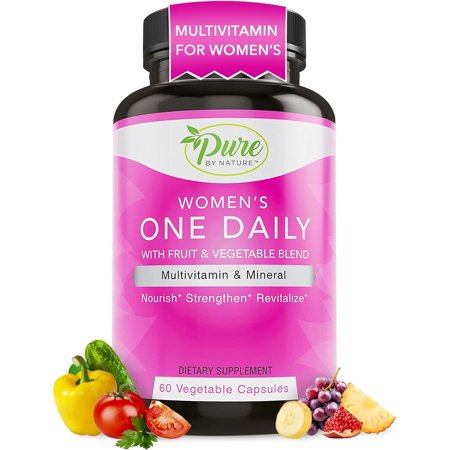 Pure By Nature One-Daily Multivitamin for Women with Biotin & Iron, 120 Tablet