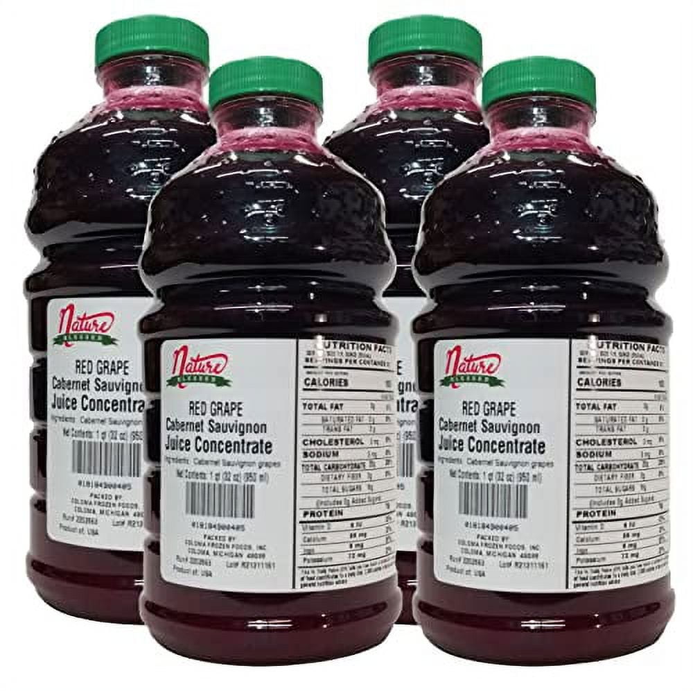 Pure Sauvignon Red Grape Fruit Juice Concentrate 4 Quarts (4