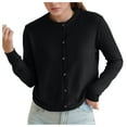 thumbnail image 1 of Pure Cardigan Twin Sets For Women Round Neck Long Sleeve Button Down Soft & Warm Sweater, 1 of 2