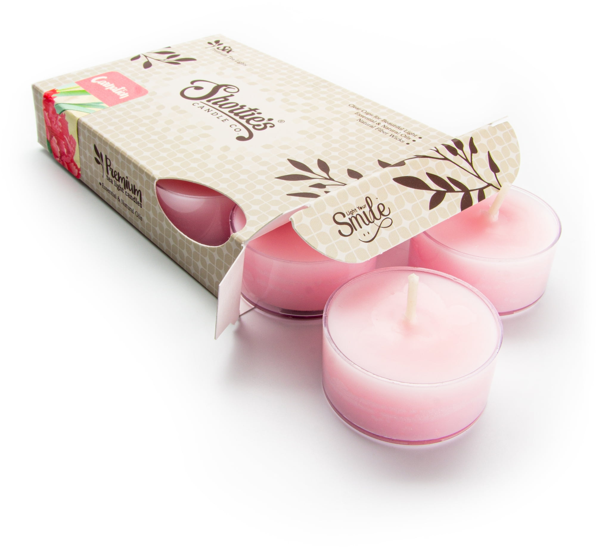 Pure Carnation Tealight Candles Highly Scented with Essential