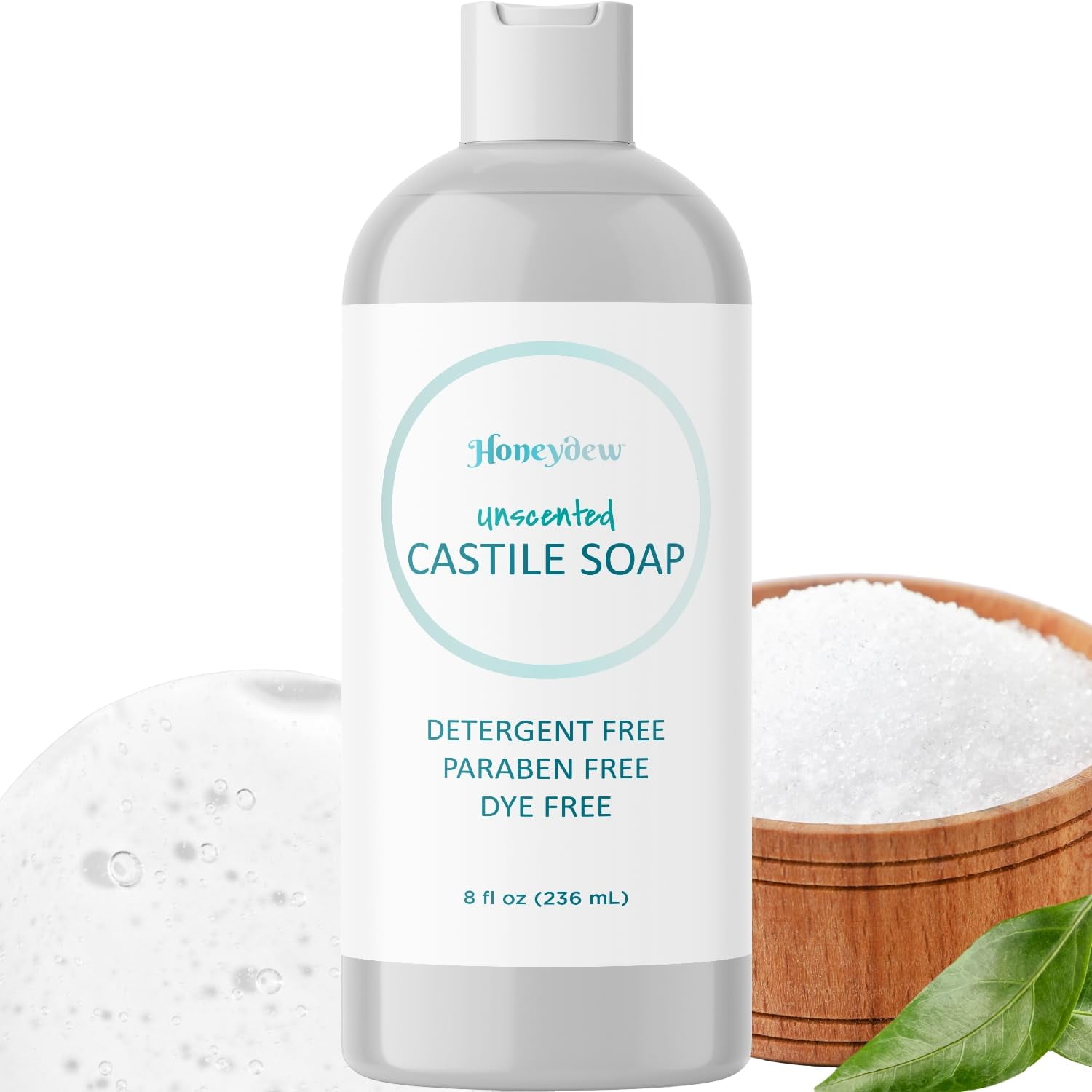 Pure Unscented Castile Soap Hydrating Glycerin for Sensitive Skin