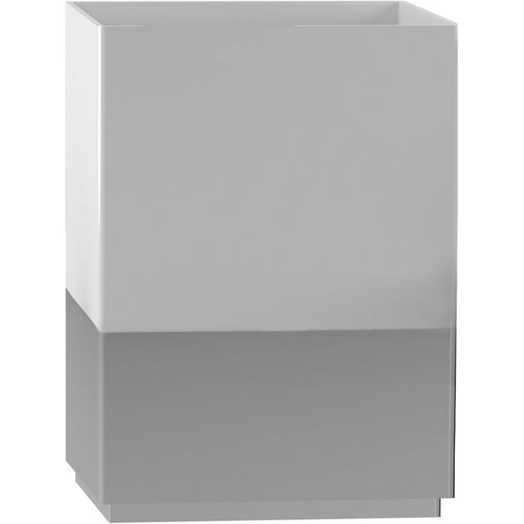 Pure Ceramic with Metal Chrome Trim Wastebasket