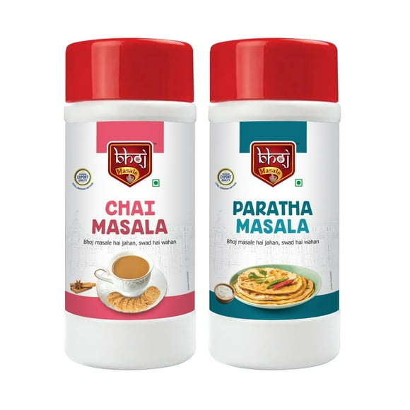 Pure Chai + Paratha Powder Masala By Bhoj Masale 500gm, 17.6 Ounce | Pack Of 2