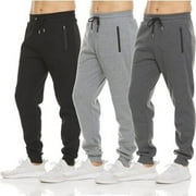 PURE CHAMP Active Athletic Zipper Pocket/Fleece Jogger & Sweatpants 3 Pack (Men's)