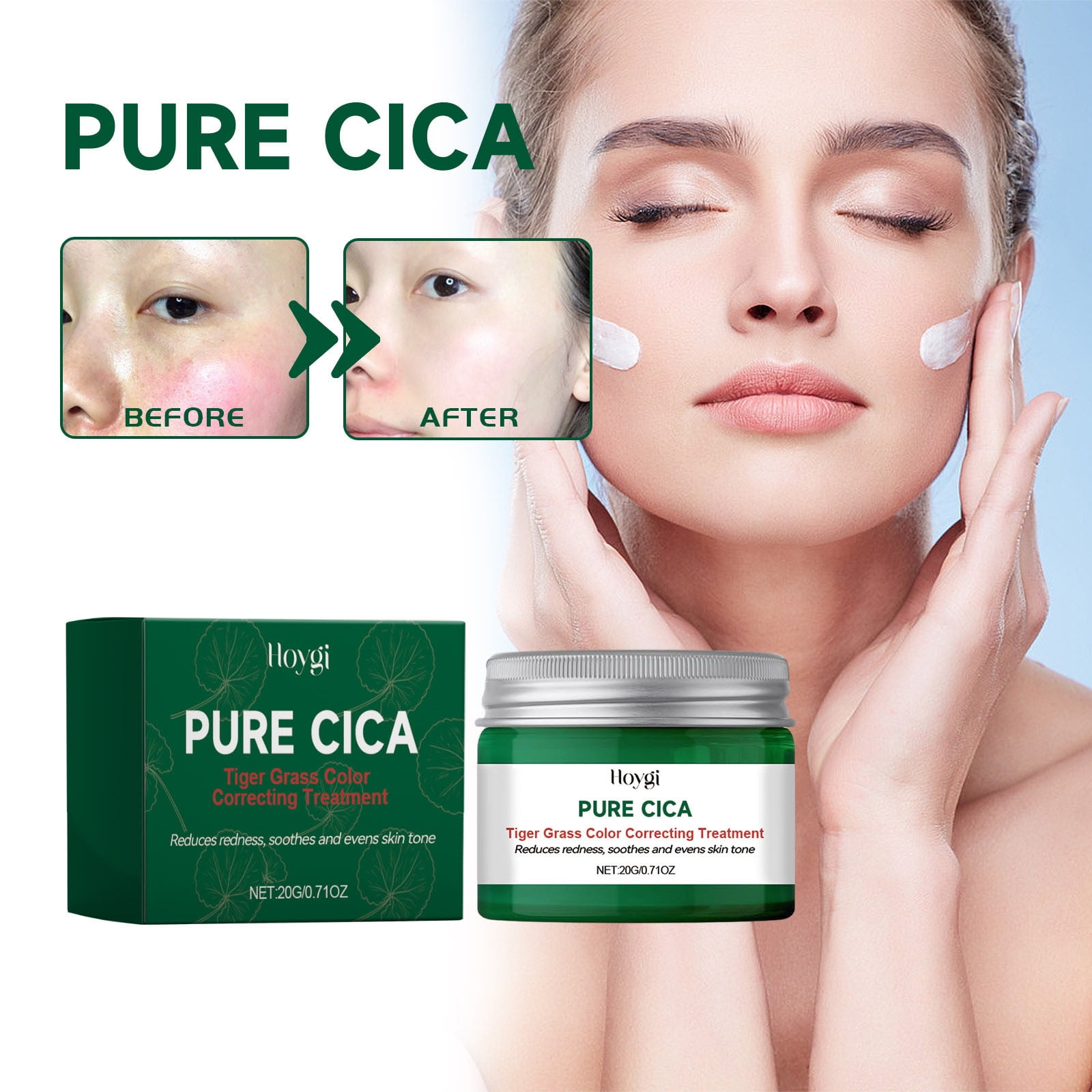 Pure Cica Tiger Grass Color Correcting Repair Cream 20g/0.71oz, Tiger