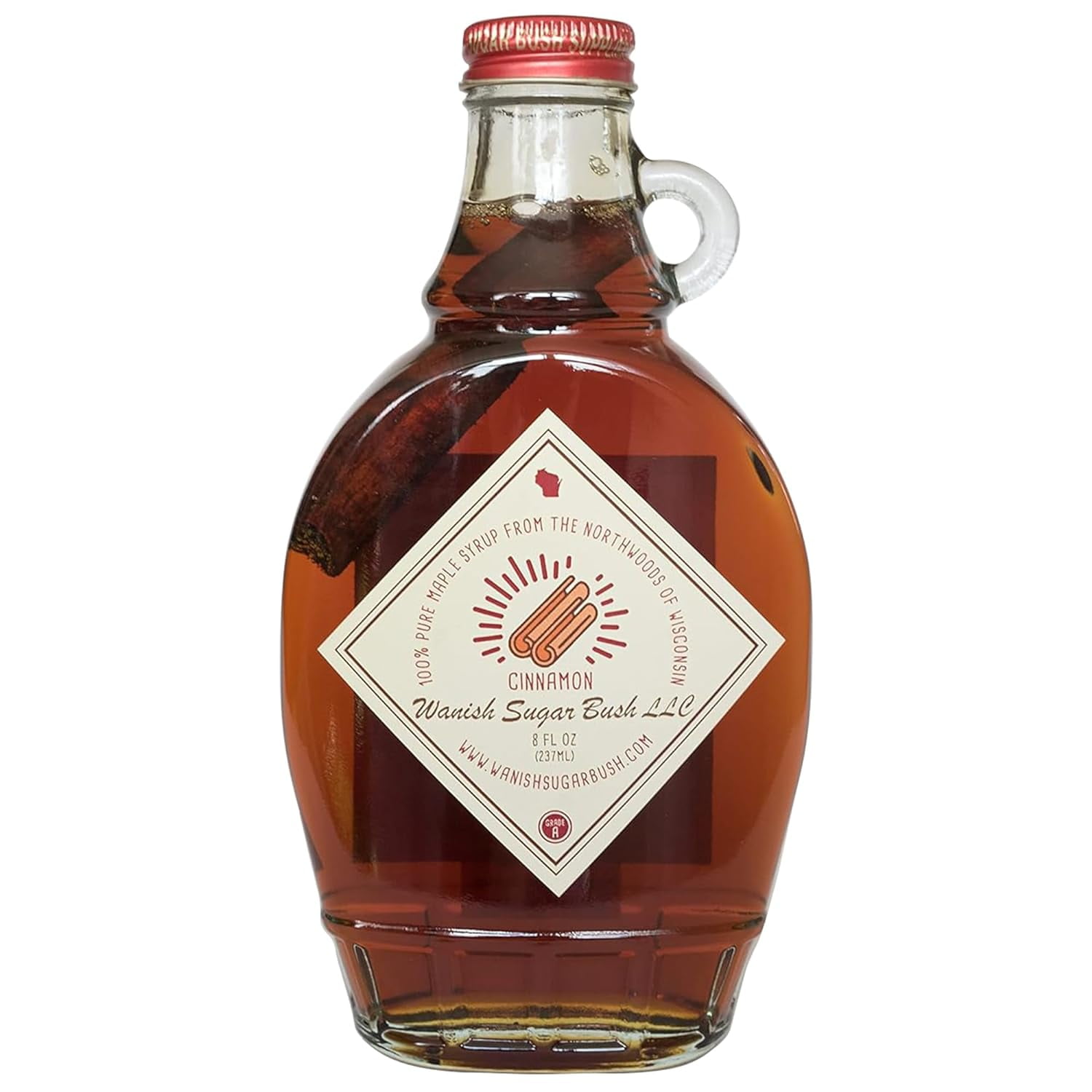 Pure Cinnamon Maple Syrup, 8 oz Bottle - Rich Cinnamon Maple from ...