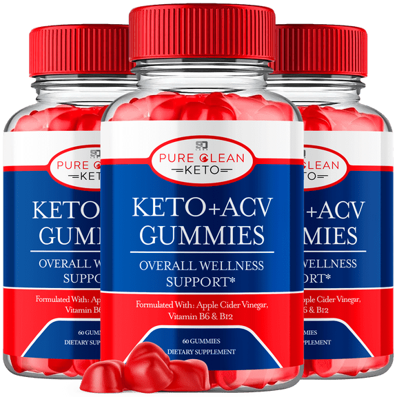 Pure Clean Keto ACV Gummies Maximum Strength Apple Cider Vinegar Supplement 180 Gummies
