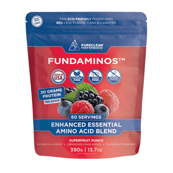 FundAminos Powder, Pure Clean Performance Naturally Flavored, 13.7 Oz