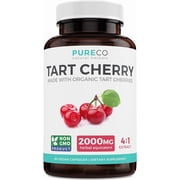 Pure Co 2000mg Organic Tart Cherry Supplement, 41 Tart Cherry Extract, 60 Capsules