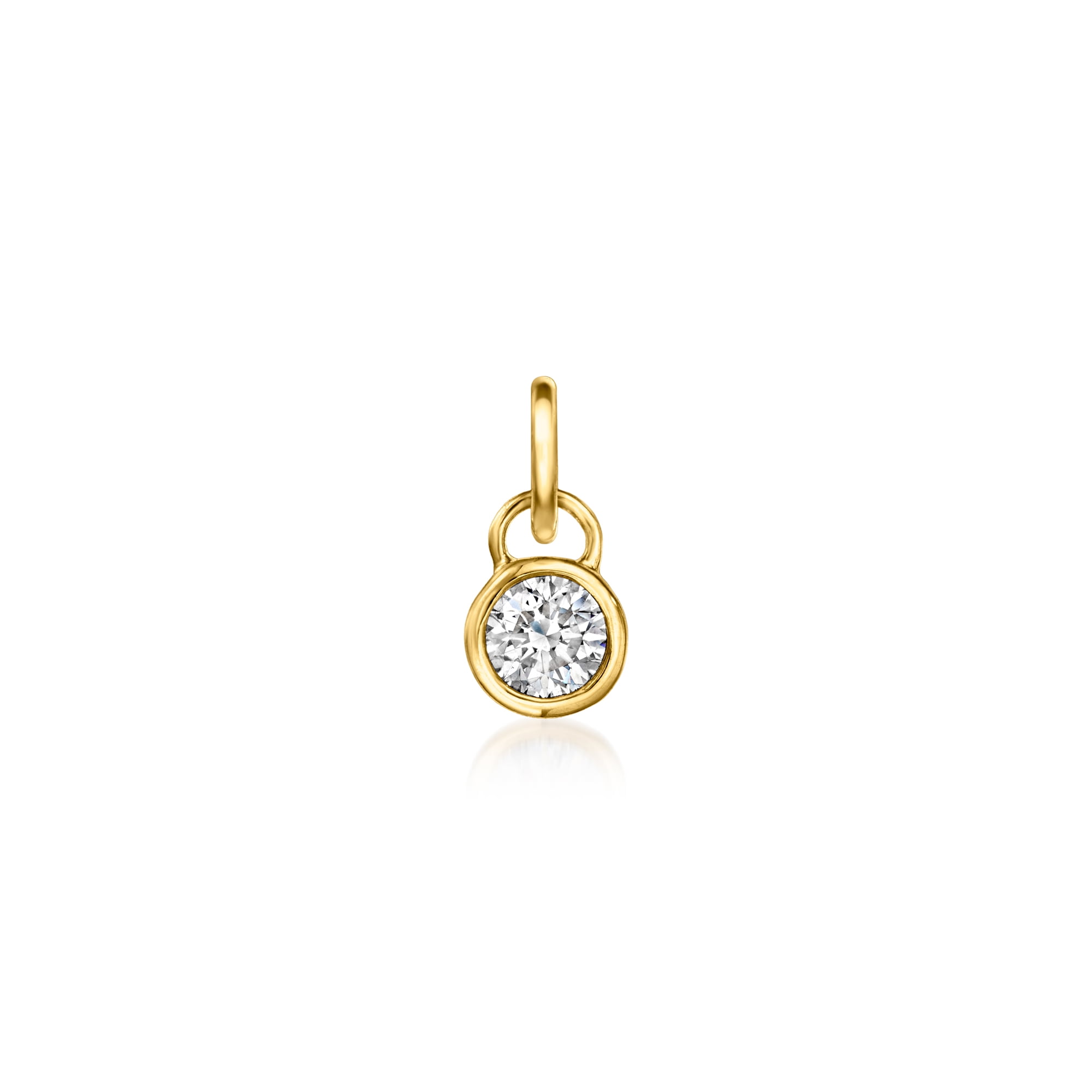 RS PURE Pure Collection by Ross-Simons 0.20 Carat Round Lab-Grown Diamond Charm in 14kt Yellow Gold, Women's, Adult
