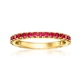 thumbnail image 1 of Pure Collection by Ross-Simons 1.10 ct. t.w. Lab-Grown Ruby Eternity Band in 18kt Gold Over Sterling, Women's, Adult, 1 of 5
