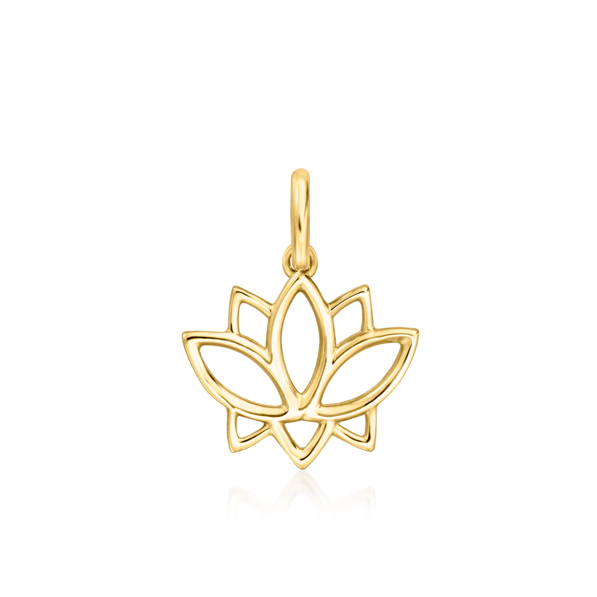 Pure Collection by Ross-Simons 14kt Yellow Gold Lotus Flower Charm, Women's, Adult