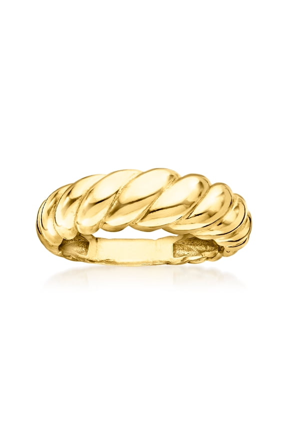 Pure Collection by Ross-Simons 18kt Gold Over Sterling Shrimp Ring, Women's, Adult
