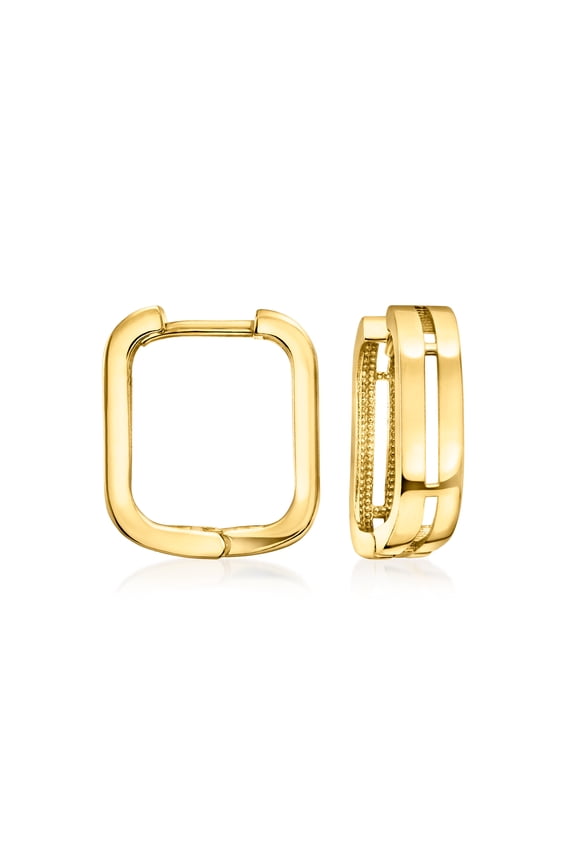 Pure Collection by Ross-Simons 18kt Gold Vermeil Square Huggie Hoop Earrings, Women's, Adult