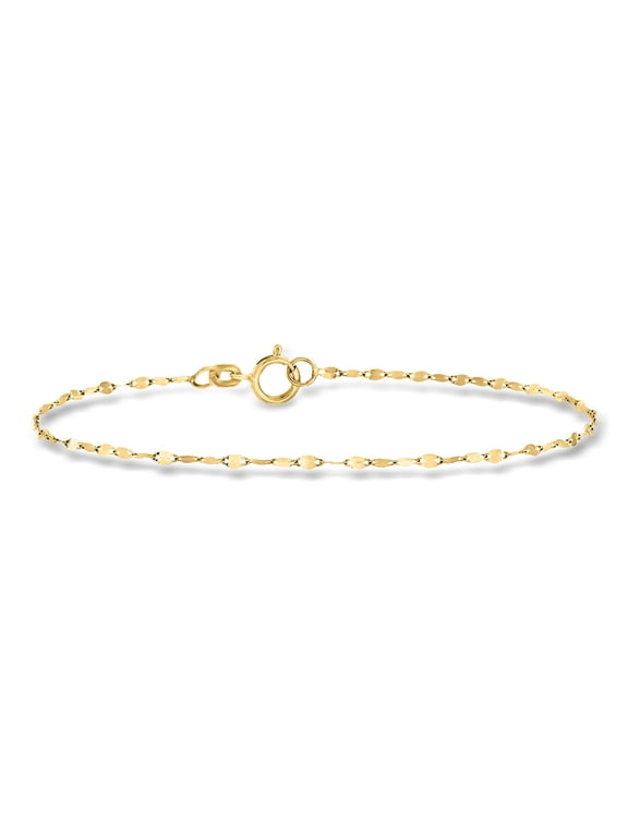 Pure Collection by Ross-Simons Italian 1.5mm 10kt Yellow Gold Lumachina-Chain Bracelet, Women's, Adult
