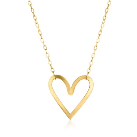 Pure Collection by Ross-Simons Italian 10kt Yellow Gold Heart Necklace, Women's, Adult