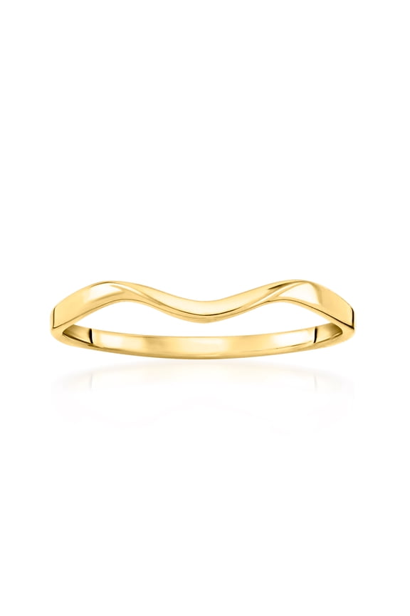 Pure Collection by Ross-Simons Italian 14kt Yellow Gold Curvy Ring, Women's, Adult