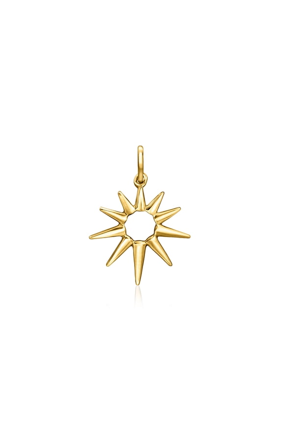 Pure Collection by Ross-Simons Italian 14kt Yellow Gold Sun Charm, Women's, Adult