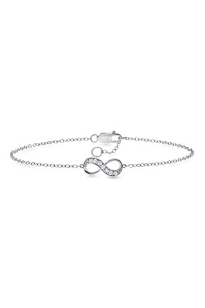 Pure Collection by Ross-Simons Lab-Grown Diamond Infinity Symbol Bracelet in Sterling Silver, Women's, Adult