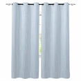 thumbnail image 1 of Pure Color Blackout Curtains Light Blocking Print Window Curtains, Modern Minimalist Solid Color Linen Texture Blue Thermal Insulated Window Drapes for Living Room Kitchen (2 Panels, 55"W x 39"L), 1 of 9