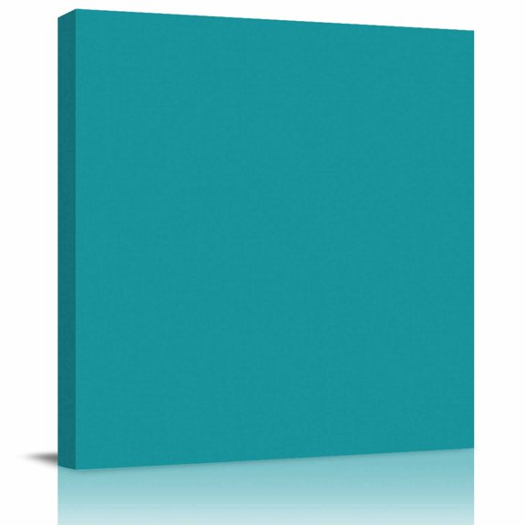 Pure Color Blue And Green Canvas Artwork Painting Art, Plain Single Bright Color Square Framed Wall Decorations Prints Picture for Bedroom Kitchen Living Room, 8x8 in