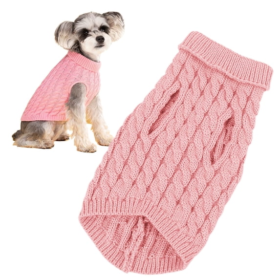 Pure Color Dog Sweater Warm Winter Clothes Soft Coat for Small Medium Large Dogs Pet Apparel