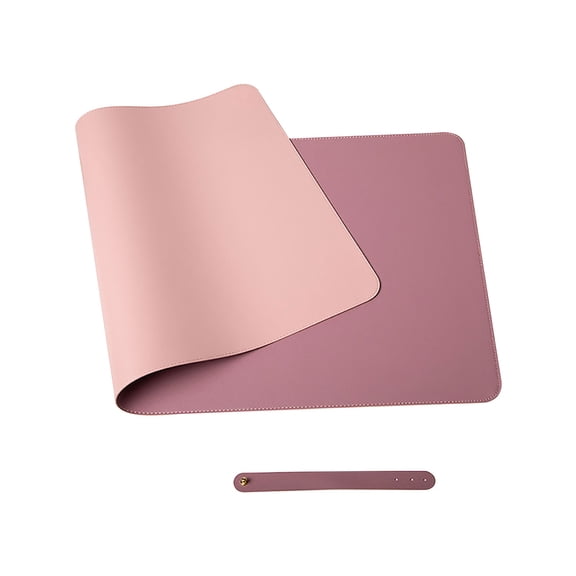 Pure Color Leather Mouse Pad Large Desk Pad Home Office Laptop Leather Mouse Pad Writing Pad Double-sided, Mouse