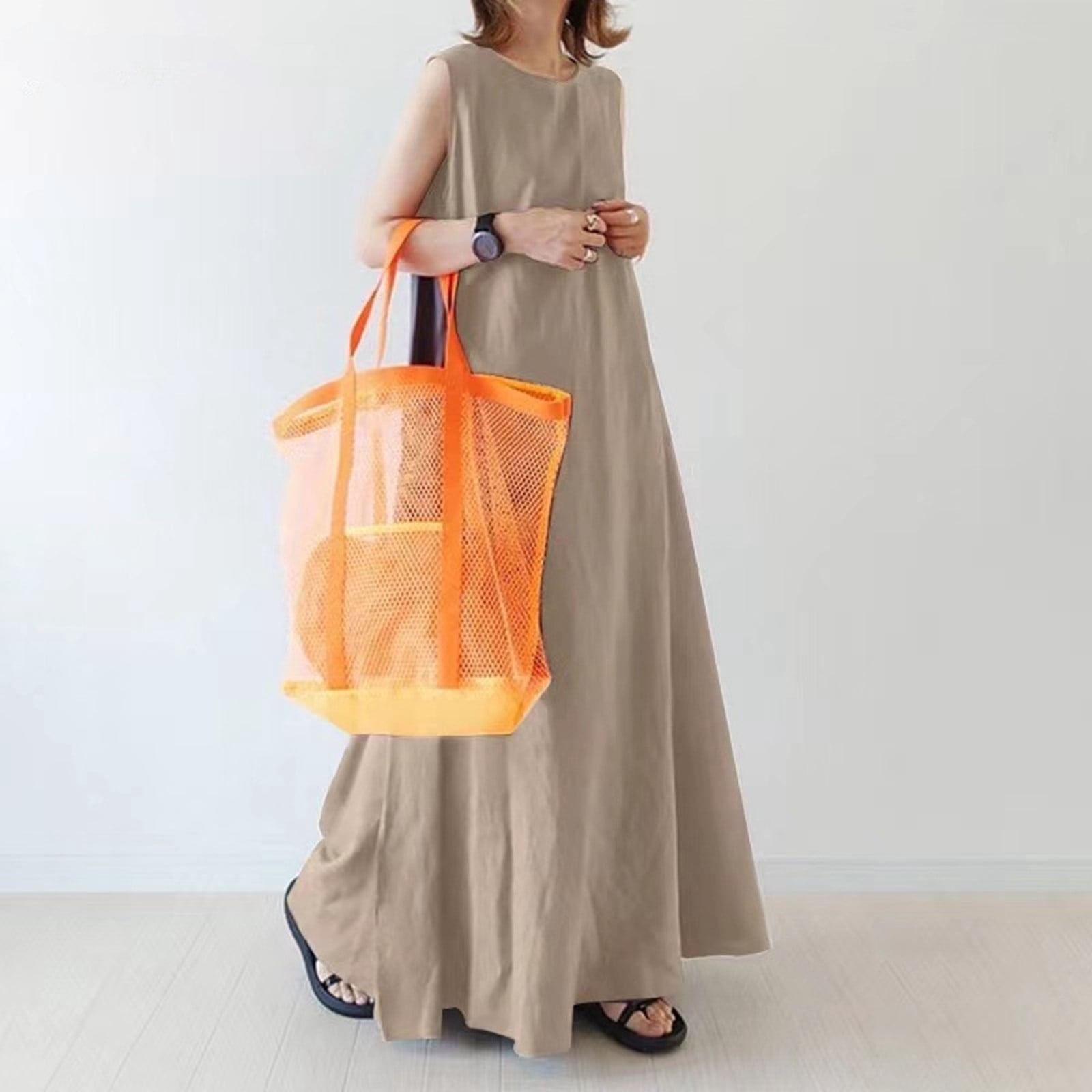 Sleeveless Loose Fit Maxi Dress main image 0