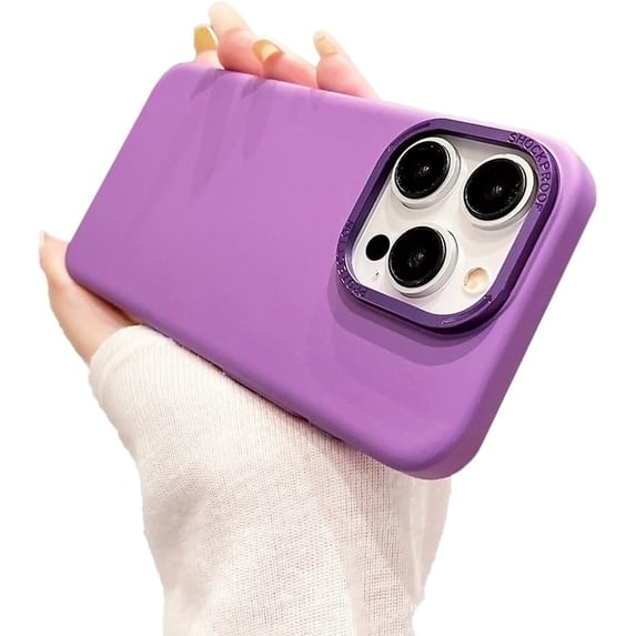 Pure Color & Neutral Color Frosted Slim & Thin Case Compatible with iPhone Case(Purple,iPhone 15)