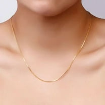 Pure Color Silver Necklace Clavicle Chain Female