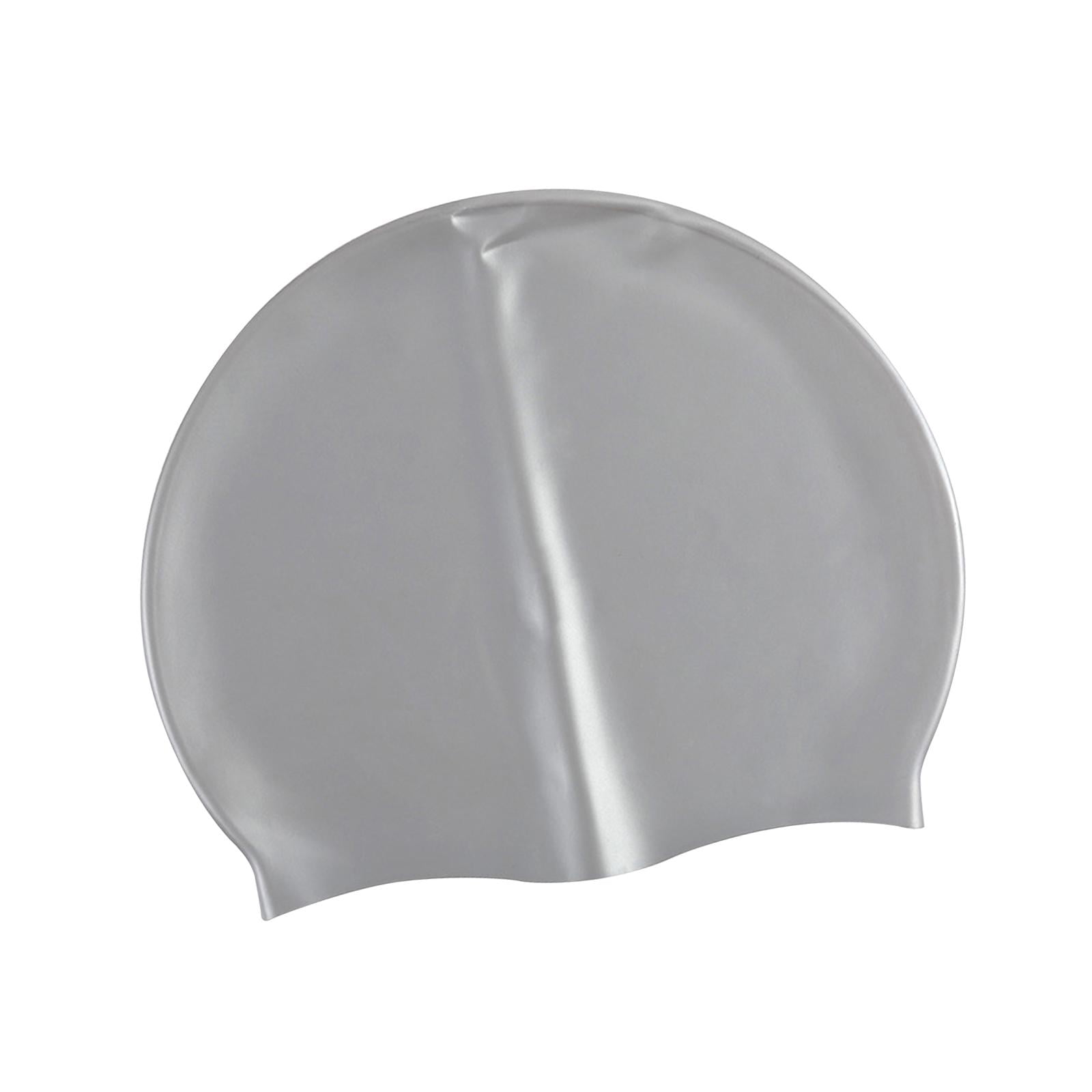 Pure Color Swimming Cap Silicone Swim Cap for Braids Locks Unisex Girls ...