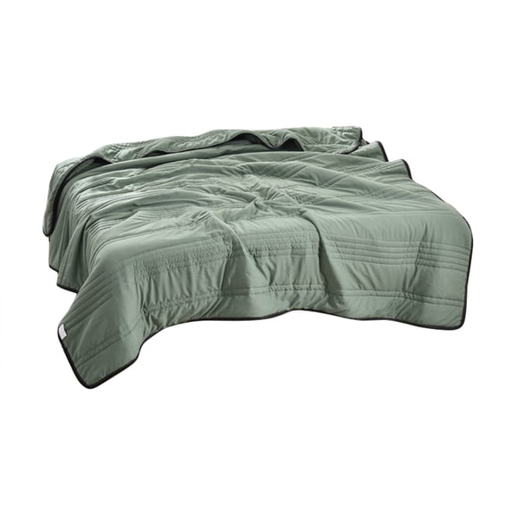 Pure Color Washed Cotton Quilt Summer Cooling Duvet Double Layer Seasonal Thin Comforter, Machine Washable, Single/Double Size Bedding For Bedroom Living Room All-Season Use