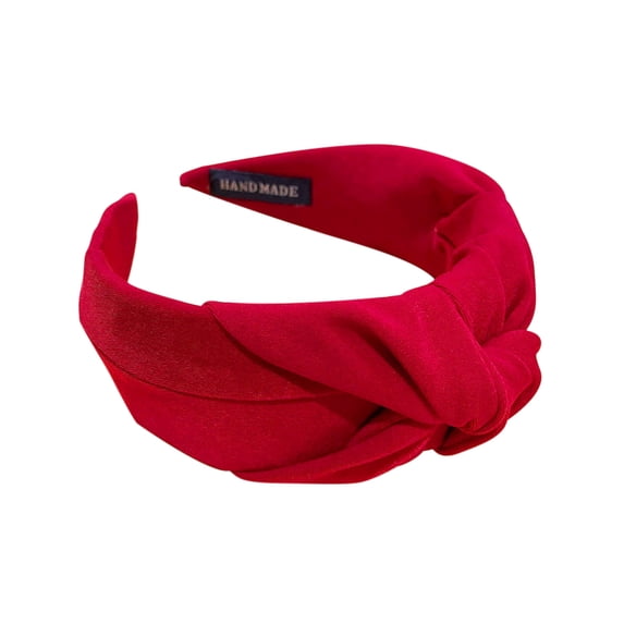 Pure Color Wide-brimmed Fabric Hairband-knotted Headband Hairpin, Usupdd 2025 Pure Color Wide-brimmed Fabric Hairband-knotted