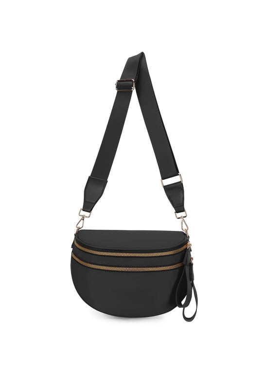 Pure Colour Crossbody Bag Bum Bag for Women,Spacious Wallets Purses Chest Belt Bum Bag,Oversized Bum Bag