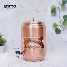 Indian hotsell Handmade Hammered Design Copper Water Dispenser Pot Matka, Storage, Home Kitchen Garden, Volume-8.5 Ltrs