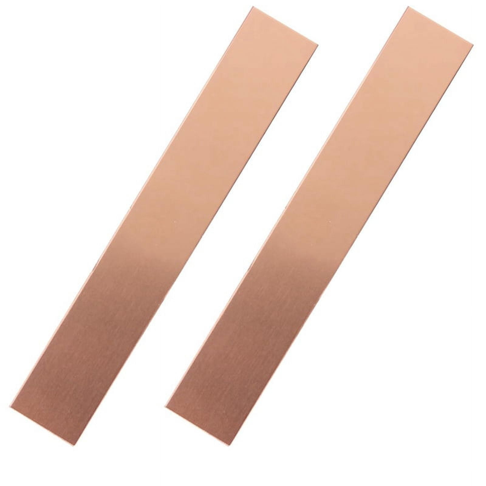 Pure Copper Anode 2 Pcs, 6 X 1 X 0.04 Inch (19 GA) 99.95 High Purity