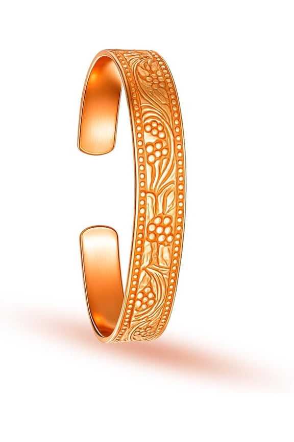 Pure Copper Bracelet for Men & Women - Uncoated Copper Cuff - Adjustable Copper Bracelets for - Mens & Womens Copper Cuff Pulsera de Cobre