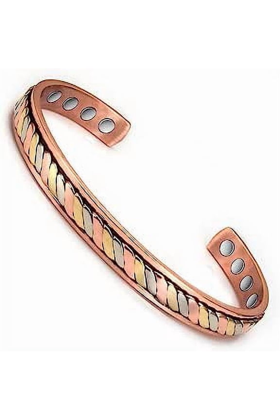 Pure Copper Bracelets for Women, Copper Bangles with 35000 Gauss Magnets, Jewelry Gift for Ladies,CPB-0989S