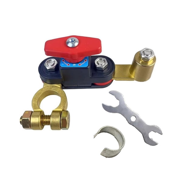 Pure Copper Car Battery Cut-Off , Heavy-Duty Rotary Power Disconnect for 12V/24V Vehicles, Trucks, Boats & RVs, High Conductivity Battery Isolator with Knob Design