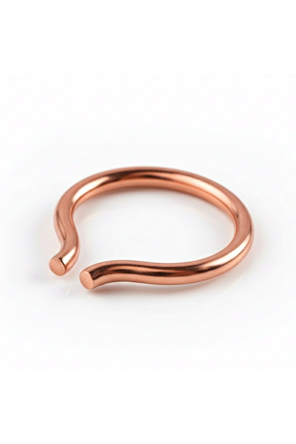 Pure Copper Cuff Ring, Adjustable Copper Stacking Band, Minimalist Women Ring